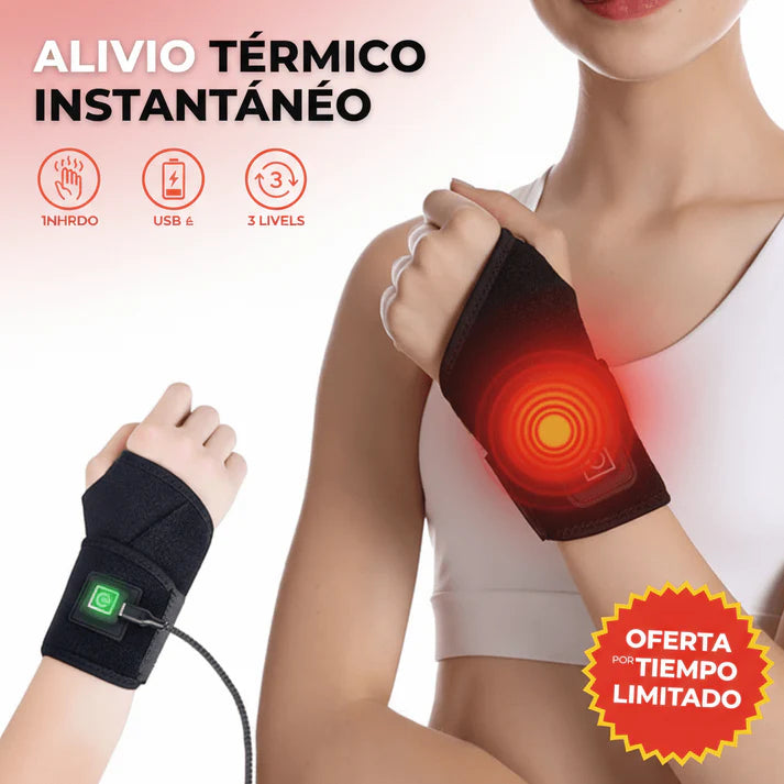 Muñequera Térmica 3-en-1 para Túnel Carpiano, Artritis y Tendinitis.